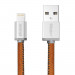 PlusUs LifeStar Handcrafted Lightning Cable - ръчно изработен сертифициран Lightning кабел за iPhone, iPad и iPod (25см.) (сребрист-кафяв) 1