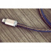 PlusUs LifeStar Handcrafted Lightning Cable - ръчно изработен сертифициран Lightning кабел за iPhone, iPad и iPod (25см.) (син-златист) 3