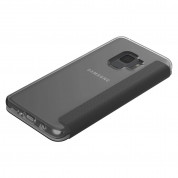 Incipio NGP Folio Case - удароустойчив хоризонтален кожен калъф, тип портфейл за Samsung Galaxy S9 (сив-прозрачен) 3