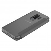 Incipio NGP Folio Case - удароустойчив хоризонтален кожен калъф, тип портфейл за Samsung Galaxy S9 Plus (сив-прозрачен) 3