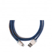 PlusUs LifeStar Handcrafted USB Charge & Sync cable (1m.) Lightning - Blue / Light Gold / Bronze 1