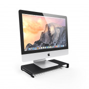 Satechi Aluminium Monitor Stand - настолна алуминиева поставка за монитори, MacBook и лаптопи (черна) 2
