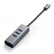 Satechi USB-C 2-in-1 Ethernet & USB Hub (space gray)