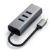 Satechi USB-C 2-in-1 Ethernet & USB Hub - 3-портов USB хъб и Gigabit Ethernet порт за MacBook и устройства с USB-C (тъмносив) 4