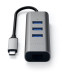Satechi USB-C 2-in-1 Ethernet & USB Hub - 3-портов USB хъб и Gigabit Ethernet порт за MacBook и устройства с USB-C (тъмносив) 5