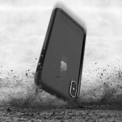 Patchworks Level Silhouette - удароустойчив хибриден бъмпер за iPhone XS, iPhone X (черен)  1