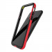 Patchworks Level Silhouette - удароустойчив хибриден бъмпер за iPhone XS, iPhone X (черен-червен)  4