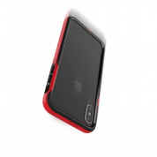 Patchworks Level Silhouette - удароустойчив хибриден бъмпер за iPhone XS, iPhone X (черен-червен)  5