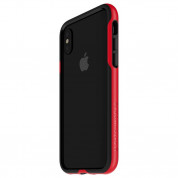 Patchworks Level Silhouette - удароустойчив хибриден бъмпер за iPhone XS, iPhone X (черен-червен) 