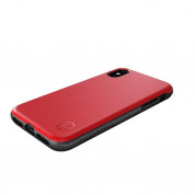 Patchworks Level ITG Case - хибриден удароустойчив TPU калъф за iPhone XS, iPhone X (червен) 7