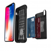Spigen Slim Armor Case CS - хибриден кейс с отделение за кр. карти и най-висока степен на защита за iPhone XS, iPhone X (черен) 1