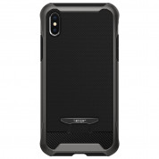Spigen Reventon Case - хибриден удароустойчив кейс и 2 броя стъклено покритие за iPhone XS, iPhone X (черен-мат) 4