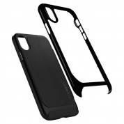 Spigen Neo Hybrid Case - хибриден кейс с висока степен на защита за iPhone XS, iPhone X (черен-гланц)  1