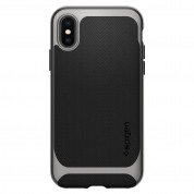 Spigen Neo Hybrid Case - хибриден кейс с висока степен на защита за iPhone XS, iPhone X (черен-мат)  5