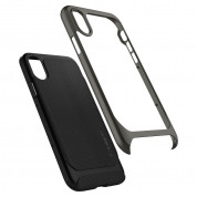 Spigen Neo Hybrid Case - хибриден кейс с висока степен на защита за iPhone XS, iPhone X (черен-мат)  1
