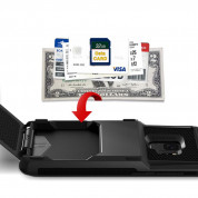 Verus Damda Folder Case - висок клас хибриден удароустойчив кейс с място за кр. карти за Samsung Galaxy S9 (черен) 1