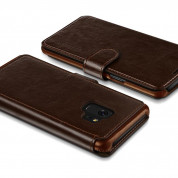 Verus Dandy Layered Case - кожен калъф, тип портфейл за Samsung Galaxy S9 (тъмнокафяв) 4