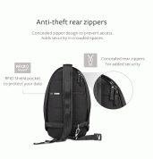 Moshi Tego Crossbody Sling - стилна чанта с презрамка за таблети до 10.5 инча (сив) 2