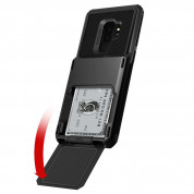Verus Damda Folder Case - висок клас хибриден удароустойчив кейс с място за кр. карти за Samsung Galaxy S9 Plus (черен) 4