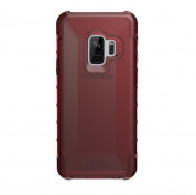 Urban Armor Gear Plyo Case - удароустойчив хибриден кейс за Samsung Galaxy S9 (червен-прозрачен)