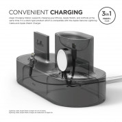Elago Trio Charging Hub - силиконова поставка за зареждане на iPhone, Apple Watch и Apple AirPods (черна) 1