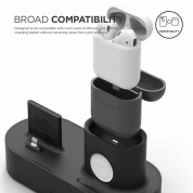 Elago Trio Charging Hub - силиконова поставка за зареждане на iPhone, Apple Watch и Apple AirPods (черна) 4