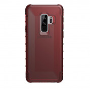 Urban Armor Gear Plyo Case - удароустойчив хибриден кейс за Samsung Galaxy S9 Plus (червен-прозрачен)