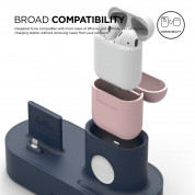 Elago Trio Charging Hub - силиконова поставка за зареждане на iPhone, Apple Watch и Apple AirPods (тъмносиня) 4