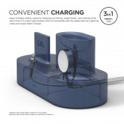 Elago Trio Charging Hub - силиконова поставка за зареждане на iPhone, Apple Watch и Apple AirPods (тъмносиня) 1