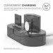 Elago Trio Charging Hub - силиконова поставка за зареждане на iPhone, Apple Watch и Apple AirPods (тъмносива) 2