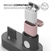 Elago Trio Charging Hub - силиконова поставка за зареждане на iPhone, Apple Watch и Apple AirPods (тъмносива) 4