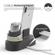 Elago Trio Charging Hub - силиконова поставка за зареждане на iPhone, Apple Watch и Apple AirPods (тъмносива) 3