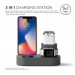 Elago Trio Charging Hub - силиконова поставка за зареждане на iPhone, Apple Watch и Apple AirPods (тъмносива) 6