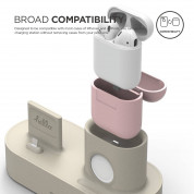 Elago Trio Charging Hub - силиконова поставка за зареждане на iPhone, Apple Watch и Apple AirPods (бяла) 4