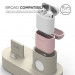 Elago Trio Charging Hub - силиконова поставка за зареждане на iPhone, Apple Watch и Apple AirPods (бяла) 5