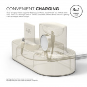 Elago Trio Charging Hub - силиконова поставка за зареждане на iPhone, Apple Watch и Apple AirPods (бяла) 1