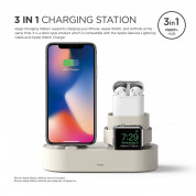 Elago Trio Charging Hub - силиконова поставка за зареждане на iPhone, Apple Watch и Apple AirPods (бяла) 5