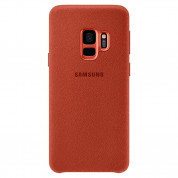 Samsung Alcantara Cover EF-XG960AREGWW - оригинален кейс от алкантара за Samsung Galaxy S9 (червен)