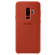 Samsung Alcantara Cover EF-XG965AREGWW - оригинален кейс от алкантара за Samsung Galaxy S9 Plus (червен)