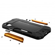 Element Case Formula Case - удароустойчив хибриден кейс за iPhone XS, iPhone X (черен-оранжев)  4