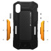 Element Case Formula Case - удароустойчив хибриден кейс за iPhone XS, iPhone X (черен-оранжев)  6
