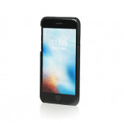 Mike Galeli Back Case JESSE - кожен (естествена кожа) кейс с въже за ръката и джоб за кредитна карта за iPhone SE (2020), iPhone 8, iPhone 7 (черен) 5