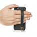 Mike Galeli Back Case JESSE - кожен (естествена кожа) кейс с въже за ръката и джоб за кредитна карта за iPhone SE (2022), iPhone SE (2020), iPhone 8, iPhone 7 (черен) 5