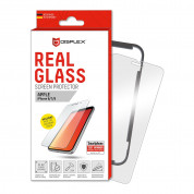 Displex Real Glass 10H Protector 2D - калено стъклено защитно покритие за дисплея на iPhone SE (2022), iPhone SE (2020), iPhone 8, iPhone 7, iPhone 6S (прозрачен)