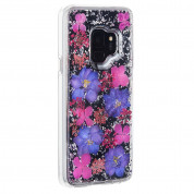 CaseMate Karat Petals Case - дизайнерски кейс с истински цветя и с висока защита за Samsung Galaxy S9 (лилав)