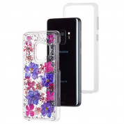 CaseMate Karat Petals Case - дизайнерски кейс с истински цветя и с висока защита за Samsung Galaxy S9 (лилав) 3