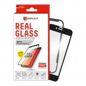 Displex Real Glass 10H Protector 3D Full Cover - калено стъклено защитно покритие за дисплея на iPhone 8, iPhone 7, iPhone 6S (черен-прозрачен)