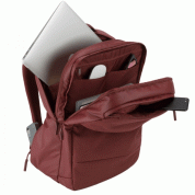Incase City Backpack - елегантна и стилна раница за MacBook Pro 15, 17 инча и лаптопи до 17 инча (тъмночервен) 8