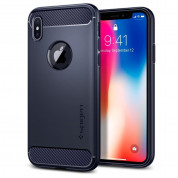 Spigen Rugged Armor for iPhone XS, iPhone X (midnight blue)
