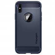 Spigen Rugged Armor for iPhone XS, iPhone X (midnight blue) 2
